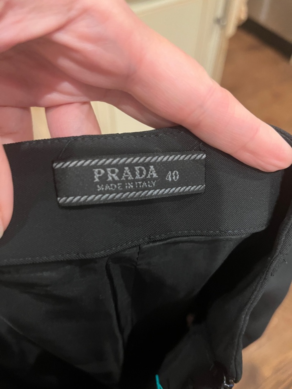 Prada Black Tailored Pencil Skirt 4 Y2K - Picture 5 of 5